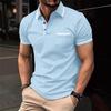 2025 Color Block Tasche Herren Sommer Casual Polo Sweatshirt