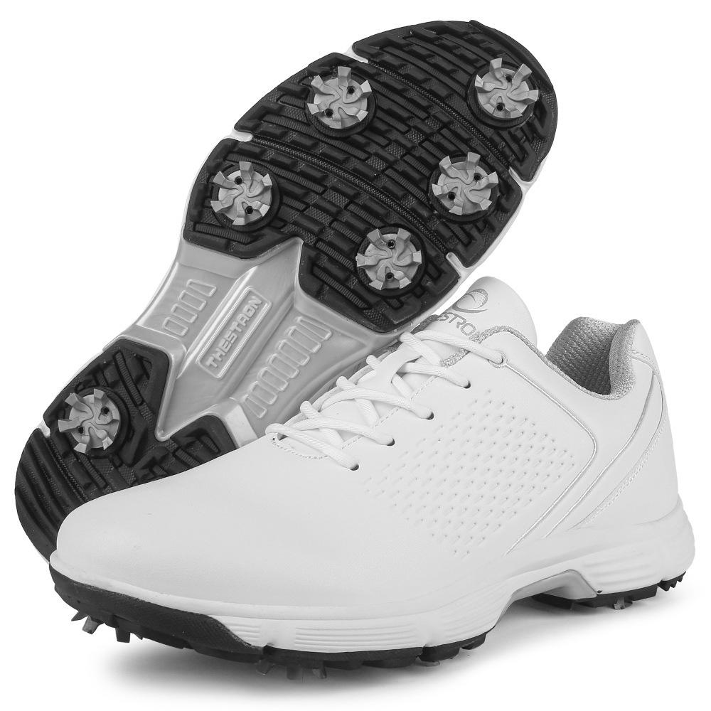 Men's Breathable Lace-up Spiked Golf Shoes