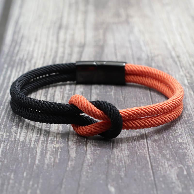 New Bicolor Blue Yellow Ukraine Bracelet Men Women Stainless Steel Magnet Buckle Rope Braclet Boyfriend Gift Ukrainian Symbols