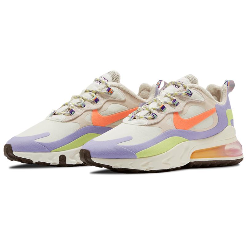Nike Air Max 270 React Sail Orange Frost Women's Sneakers Casual Shoes DC3276-101