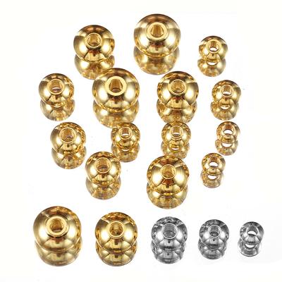 20pcs Stainless Steel Abacus Beads for Necklace Bracelet Jewelry Making DIY Gold Color Stopper Spacer Loose Beads Wholesale