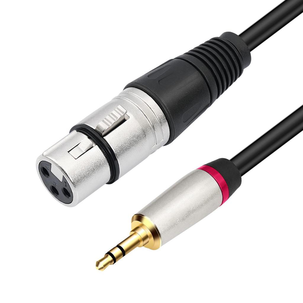 Double Shielded 3.5mm To XLR-F Balanced Condenser Mic Cable
