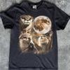 Three Otters Full Moon Graphic Tee, Starry Night Wildlife Apparel