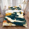 3pcs Cranes Flowers 1Cover + 2Pillowcases, PillowInserts NotIncluded, Machine Washable, All - Season Use, Suitable for Bedroom Guest Room82