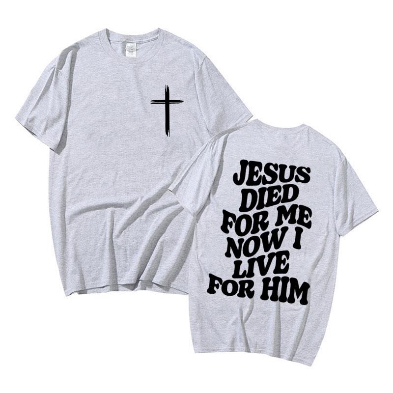Mens Aesthetic Christian T Shirt Jesus Bible Verse Letters Print Apparel Tshirt Unisex Harajuku Casual Oversized TShirts Tops