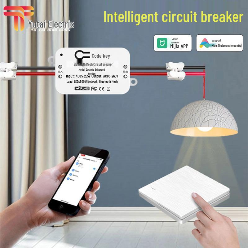 Smart Breaker: Bluetooth Mesh/WIFI & Voice-Controlled Switch with Mijia APP Scheduling.