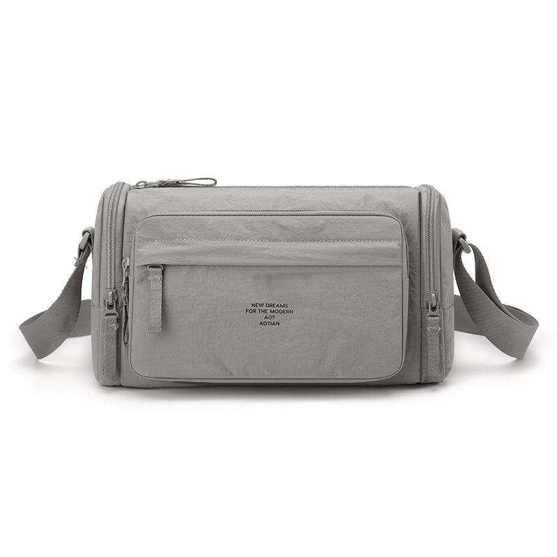 Minimalist Men's Crossbody Bag with Multiple Zipper Compartments for Urban Lifestyle