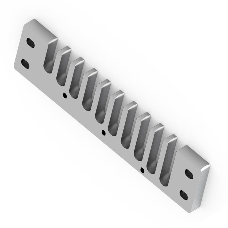 3 Colors Aluminum Alloy 10 Holes Comb Harmonica Part for Marine Band Crossover and Deluxe