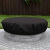 Weather Resistant Firepit Cover 600D Oxford Protective Cover  Built-in Stone Firepits