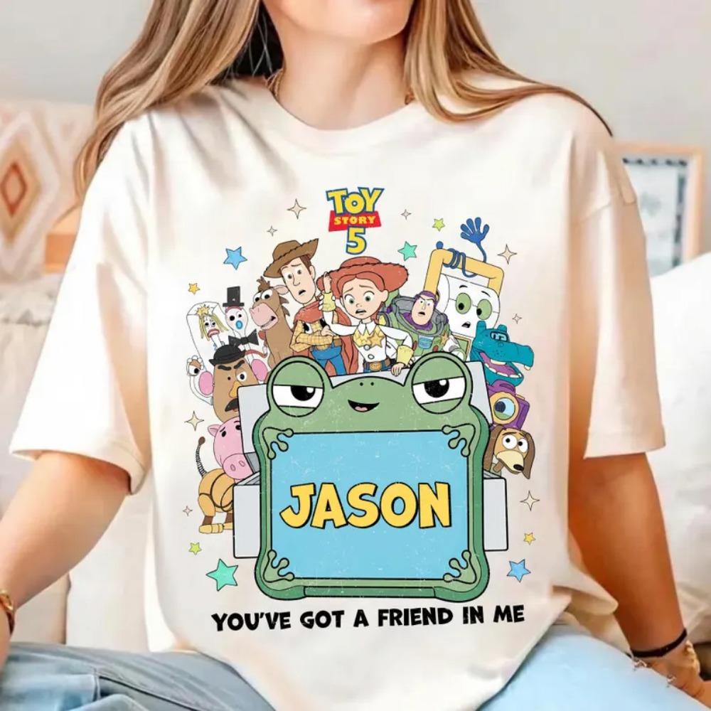 Summer Toy Story 5 Movie graphics T-shirt cotton Men's and Women's short sleeves Loose Y2K round neck shirt