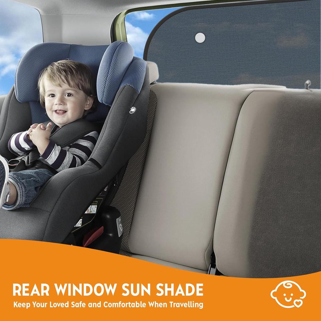 2025 New Upgrade Car Shades For Back Windows Baby 43.3"X23.6"(1 Pack),Rear Window Sun Shade,Car Window Shades Can Blocks 99.98% UVR,Sun Shade