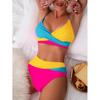 2026 New Patchwork Two-Piece bikini Swimsuit Sexy Women Tight Hollow Swimsuit Backless Swimwear Cross Push Up Beach Bathing Suit