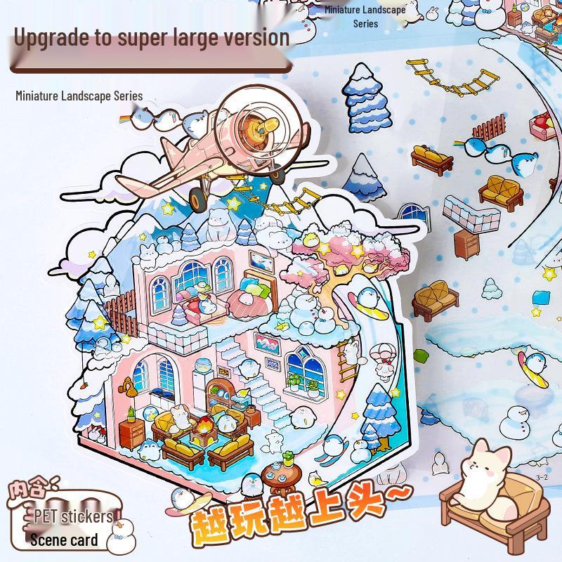 

Upgraded Large 3D Layered Miniature Landscape Journal Stickers 296*196mm