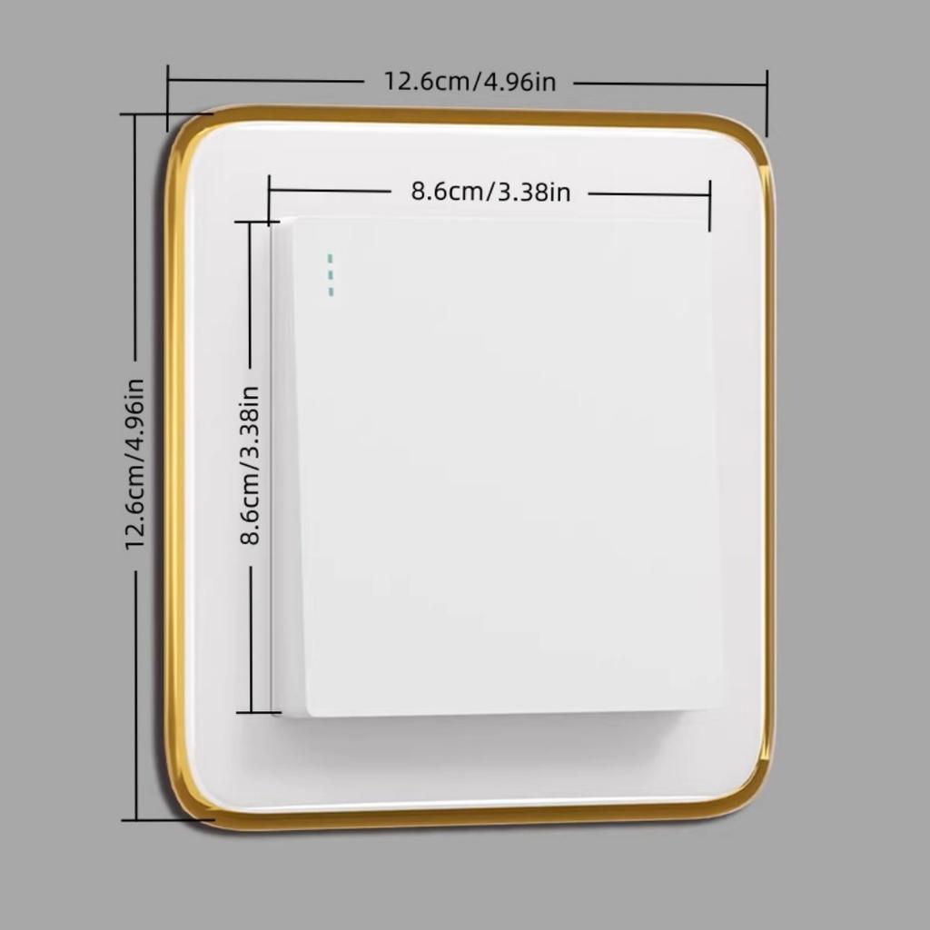1pc New Anti-Dirty Switch Protective Cover Buckle Type Non-Adhesive Switch Socket Decorative Frame Outlet Wall Sticker Home