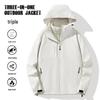 3-in-1 Outdoorjacke für Paare mit herausnehmbarem Futter - Winddicht, wasserabweisend und wasserdicht für den Bergsport