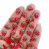 D5 7*11mm Cute 20-100Pcs Mini Strawberry Resin Figurine Crafts Flatback Ornament Jewelry Making Manicure Hairwear Accessories