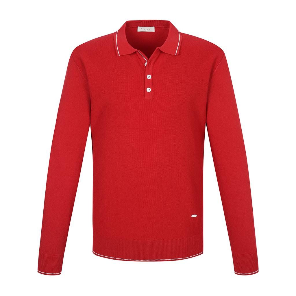 FERRAROMILANO Solid Long Sleeve Thierry Sweater Red (Am0Dts10176)