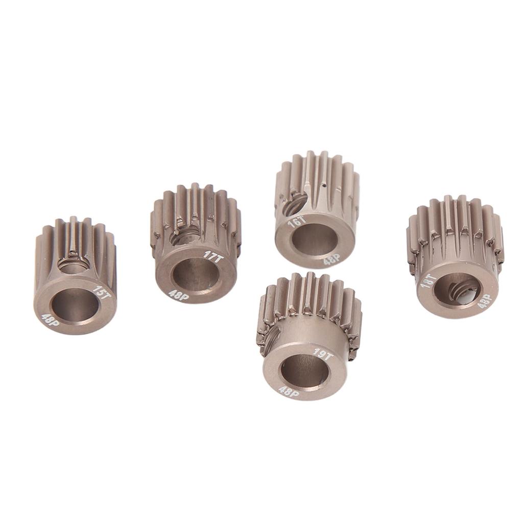 48DP Pinion Motor Gear 15T 16T 17T 18T 19T Stable Operation 7075 Aluminium Alloy for 1/10 RC Model 5mm Shaft