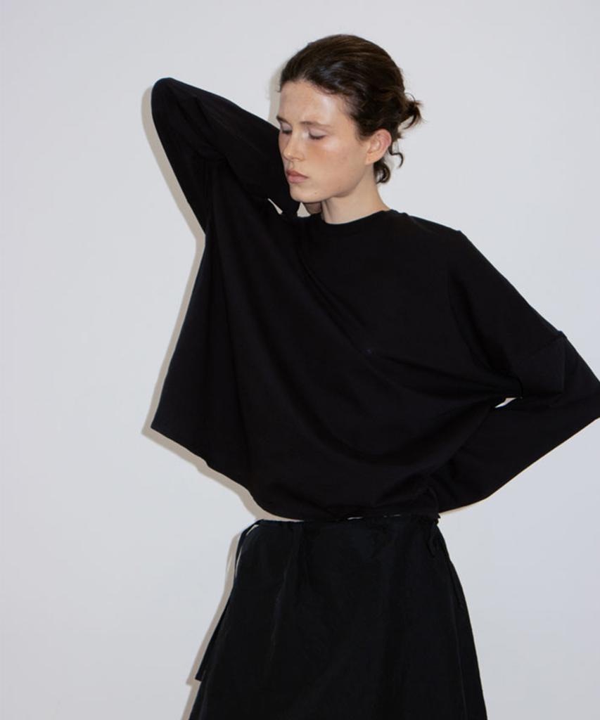 SUSUMU Organic Cotton Longsleeve Tee - Black