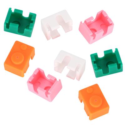 8 Stuks Siliconen Hoes Hoge Temperatuurbestendigheid Verwarmingsblok Cover 3D Printer Accessoires