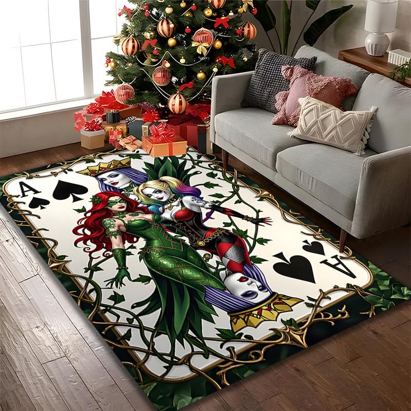 1pc Office Printed Area Carpet, JOKER Rug, Home Sofa Chair Mat For Christmas and Halloween Décor