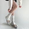 Y2K Knitted Foot Cover Sweet Mid-tube Socks Solid Color Women Leg Warmers  Streetwear