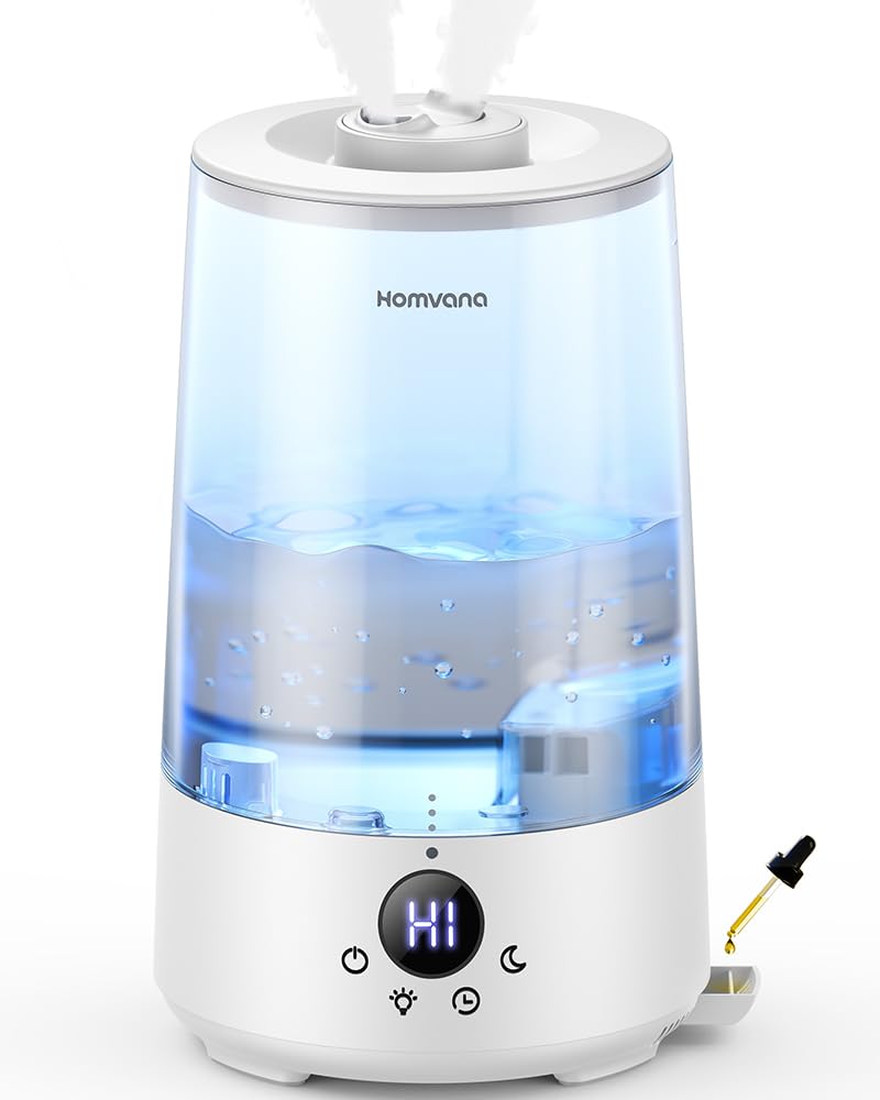 Homvana Aroma Humidifier for 16dB Double Large 25 Hours of Continuous Fits Up To 18 Tatami LED Ultrasonic Aroma Diffuser - [New 2025] 3-in-1 Design