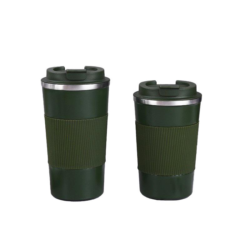 

Smart Stainless Steel Insulated Coffee Cup with Temperature Display & Leather Sleeve - 304 Steel, Portable & Gift-Ready. 380ml