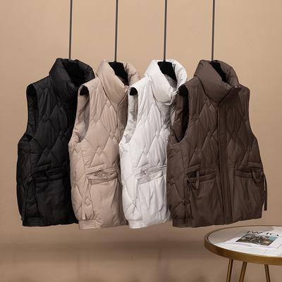 Autumn and Winter New Women's Korean Version Sports Thin Hooded Cotton Vest Women's Short Vest