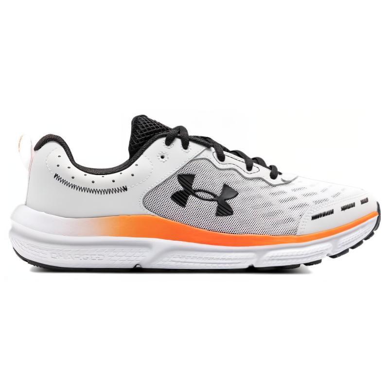 Under Armour Charged Assert 10 Low Top Training For Long Distance Running And Sprinting Running Shoes Men's White Sneakers 3026175-101