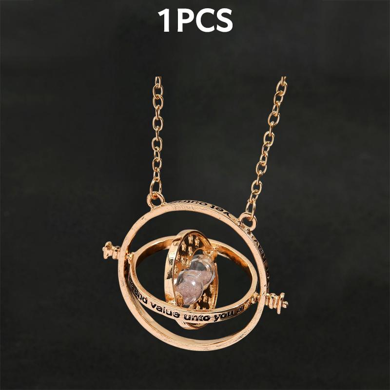 

New Harries Potters Time Converter Necklace Wand Time Turner Hourglass Snitch Pendant Triangle Necklace Friend s Birthday Gift