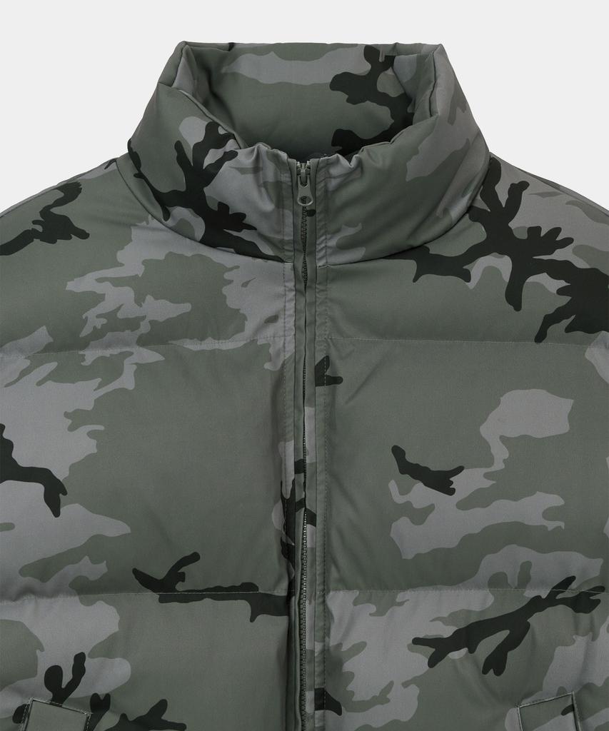 Lettercomo Winter Camouflage Puffer Short Padded Jacket Gray