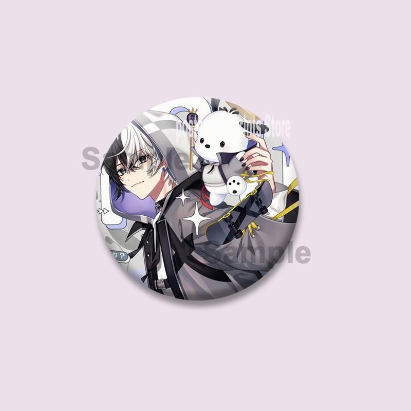 Cartoon Game Merold Kurode Hallritt Brooch Anime Fragaria Memories Lapel Pins Plastic Round Badge for Bag Hat Jewelry XMAS Gifts