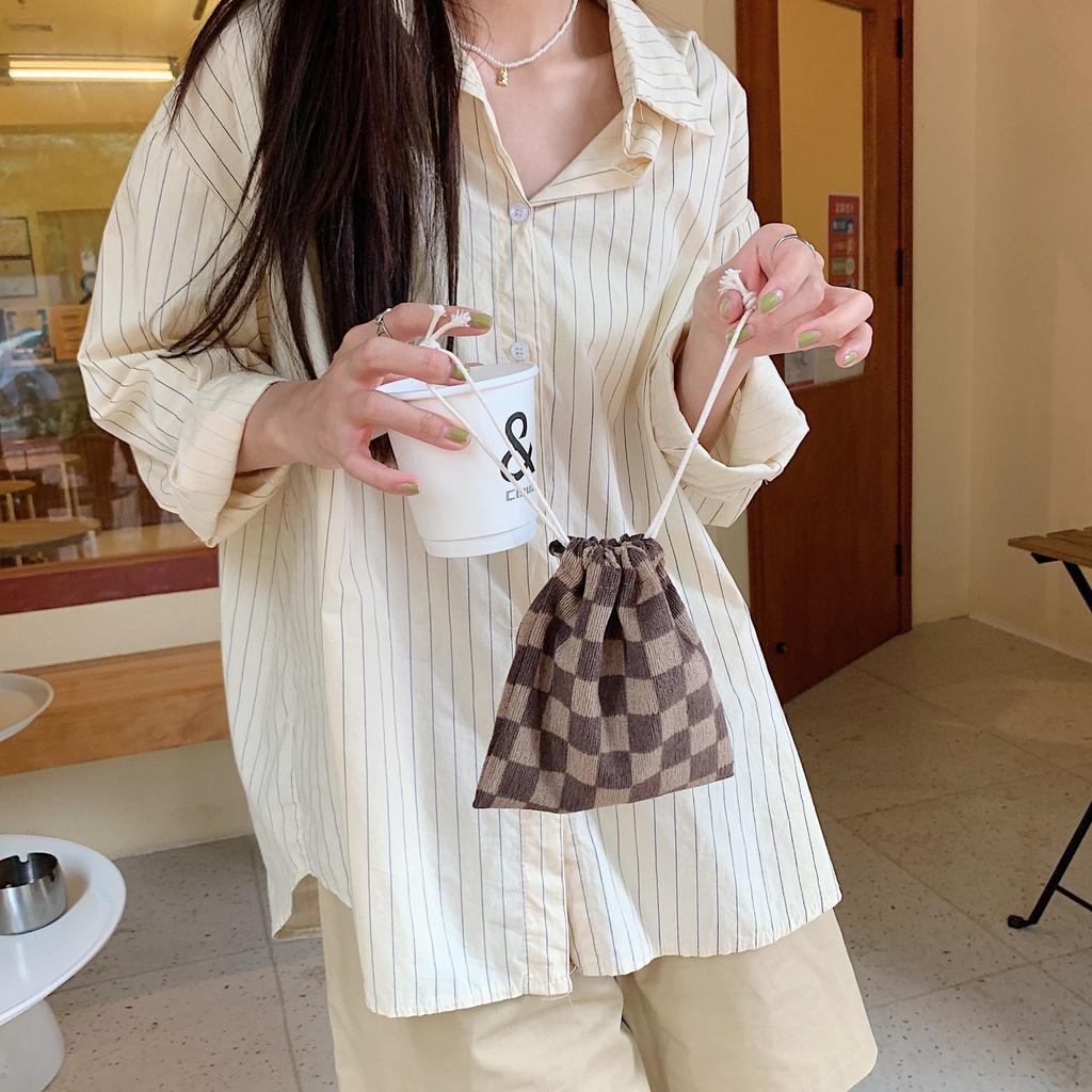 Cute Small Cloth Drawstring Gift Bag Woman Girl Purse Handbags Jewelry Lipstick Cosmetic Tote Rope Bags Storage Pouch String Bag