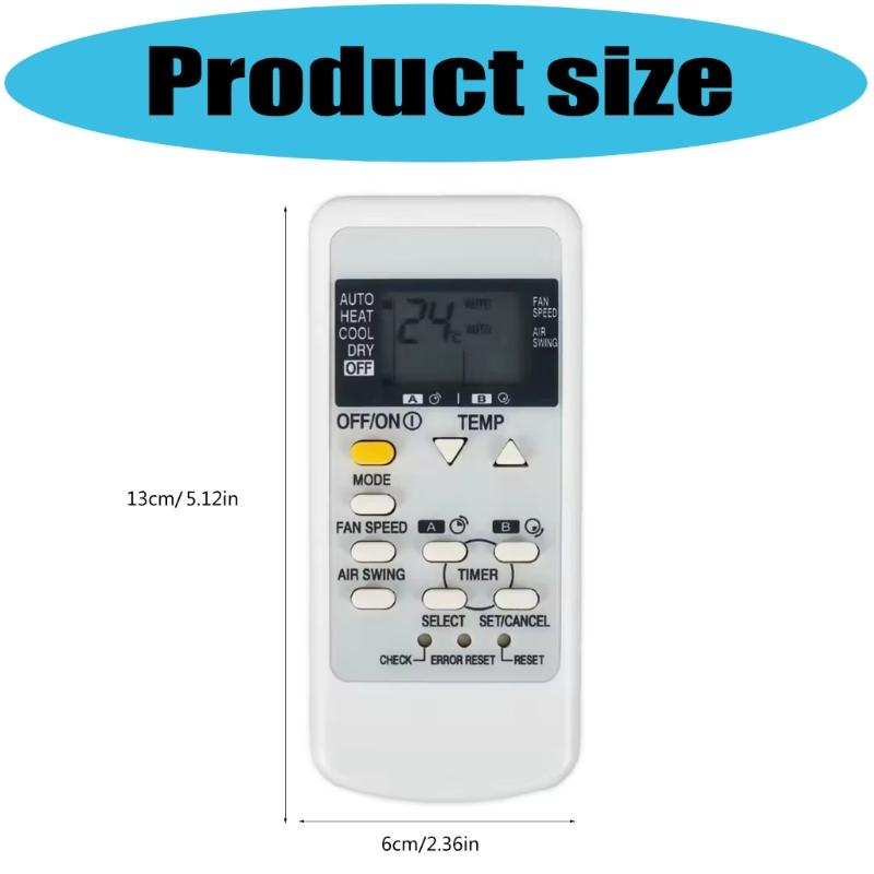Air Conditioner Remote Control Replacement for A75C3078 A75C3205 Plastic Construction Easy Installation