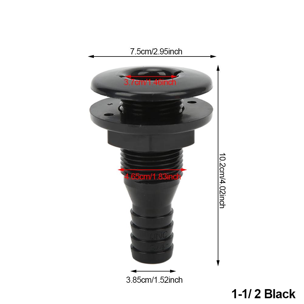 Racord de trecere prin coca, conector drept pentru furtun de 5/8, 3/4 1-1/2in, bărci, marine, accesorii marine, racord pentru furtun de trecere prin coca