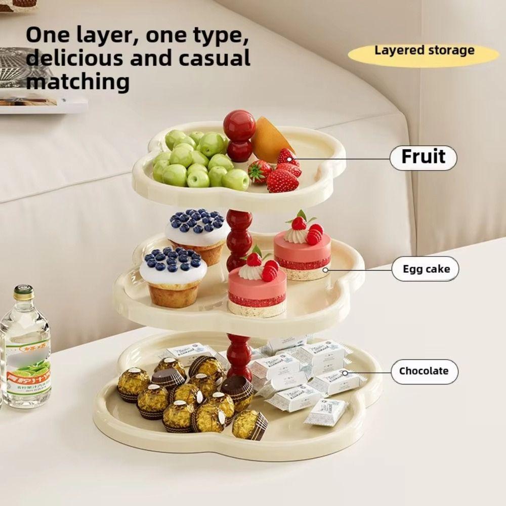 Retro Jewelry Display Rack Flower Shape Cupcake Serving Stand Tiered Serving Trays  Living Room
