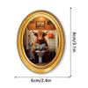 MZCT455-481 Creative 3D Wooden Round Photo Frame Refrigerator Magnet