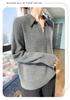 Women's 100% Pure Wool Loose Fit Polo Collar Cashmere Sweater - Autumn/Winter 2024 Collection.