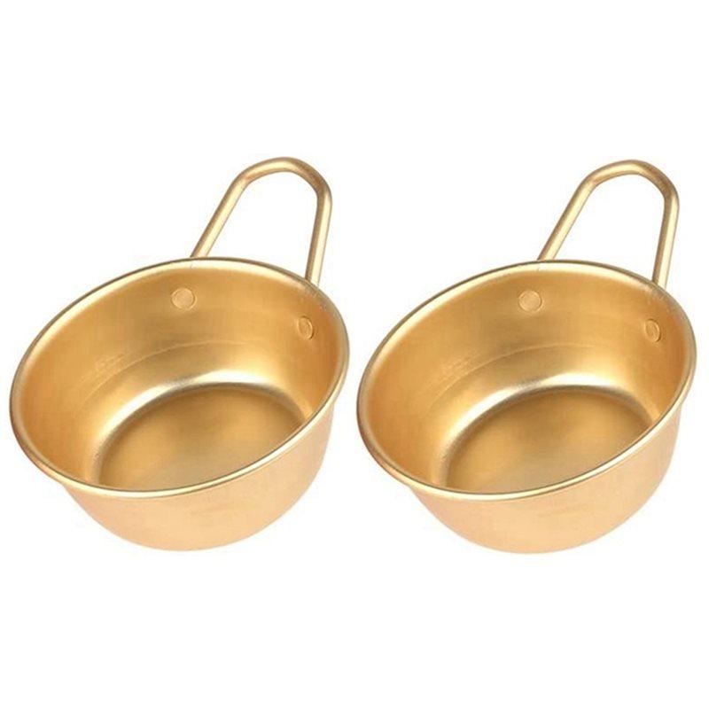 A74E-20PCS Makgeolli Bowls Aluminum Korean Traditional Bowls For Korean Raw Rice Wine