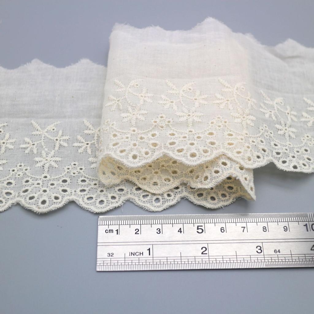 Water-Soluble Cotton Lace, Unilateral Cotton Embroidery Lace, Punched Hollow Cotton Lace, Skirt Lace Accessories