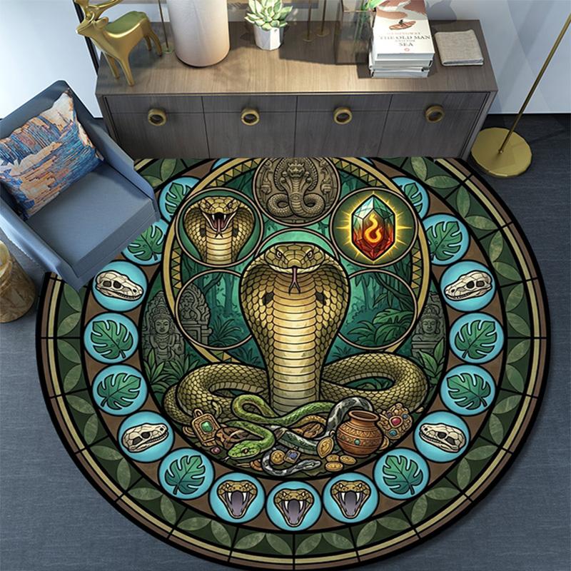 Underwater Treasures Window Round Area Rug Under Office Chairs Bedroom Living Room Home Decor