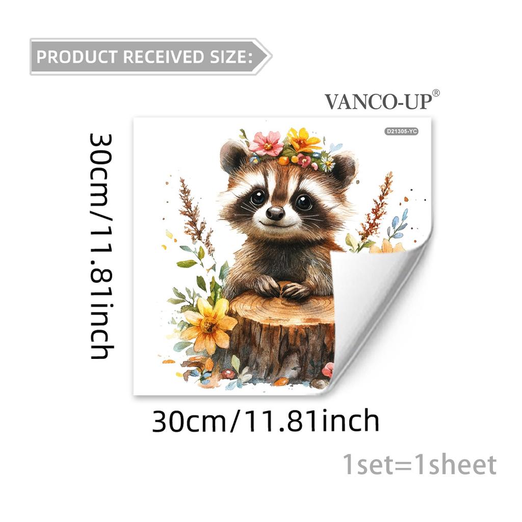 Cartoon Animal Floral Butterfly Window Stickers, PVC Static Cling Glass Decals for Window Storefront Home Decoration