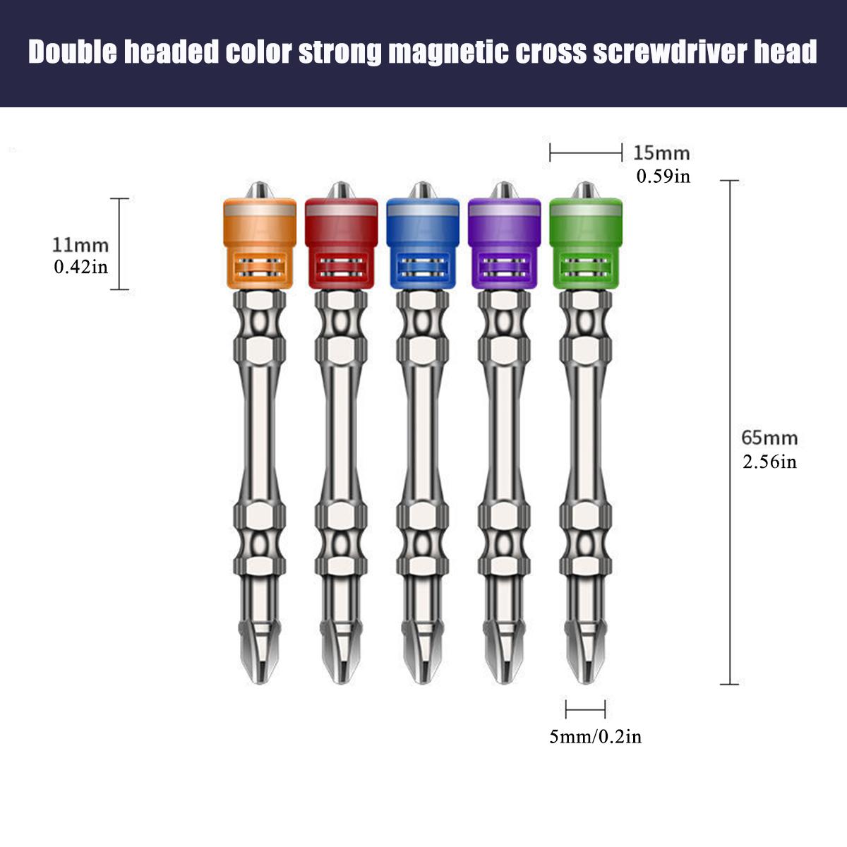 

Цветная магнитная отвертка, головка отвертки, крестообразная двухсторонняя головка отвертки, ручная дрель, ветровая отвертка