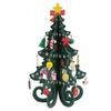 Mini Albero di Natale Decorazione Legno Divertente Artigianato Albero di Natale da Tavolo con Ornamenti per Soggiorno