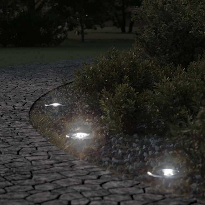 VidaXL Lampes au sol d'extérieur ronde aluminium moulé sous pression, lampe de jardin, lampe au sol de jardin, lumière au 4006391