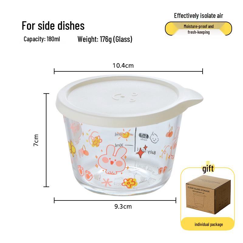 Food-Grade Transparent Glass Jar with Lid for Kimchi, Pickled Vegetables, Grains, Fruits, and Vegetables