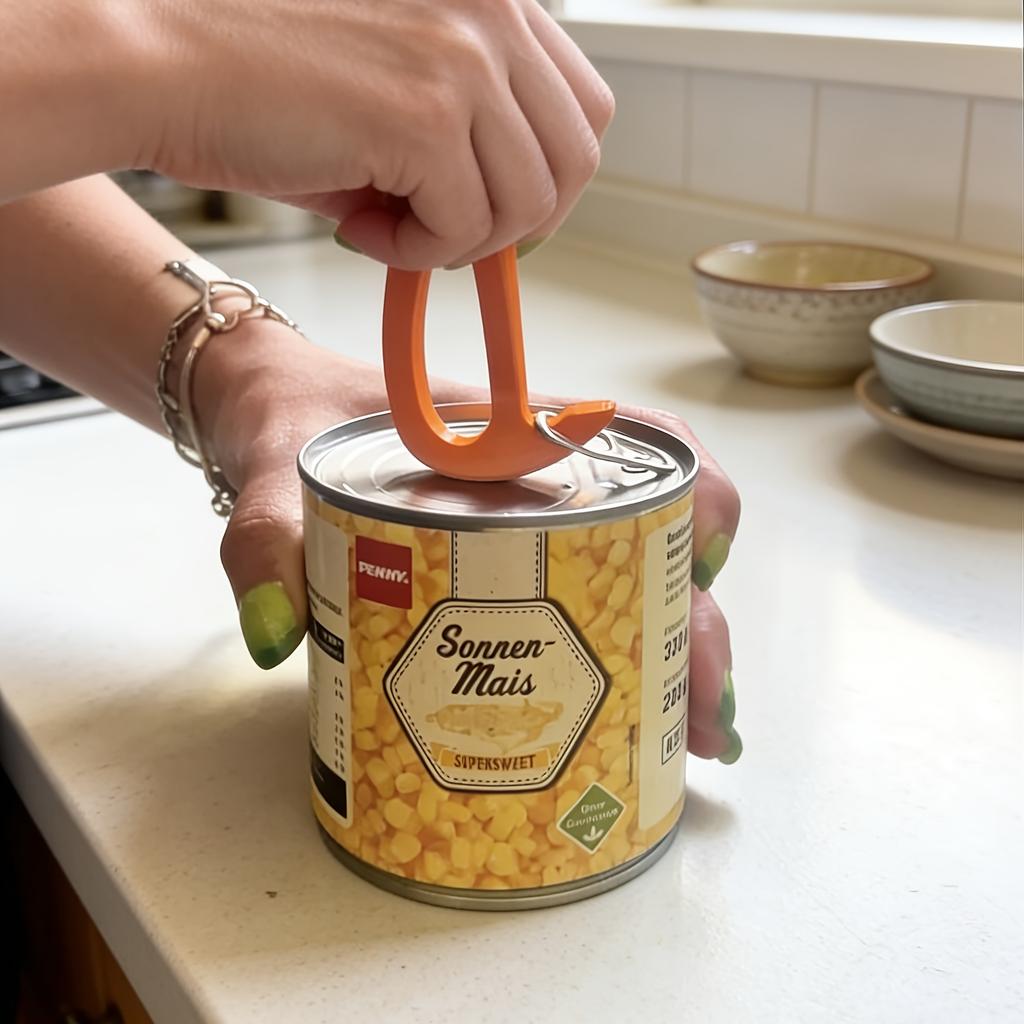 1PC Can Opener, Non-slip Handle, Plastic Manual Can Opener, Safe and Easy To Hold, Durable Plastic Structure, Kitchen Can Opener