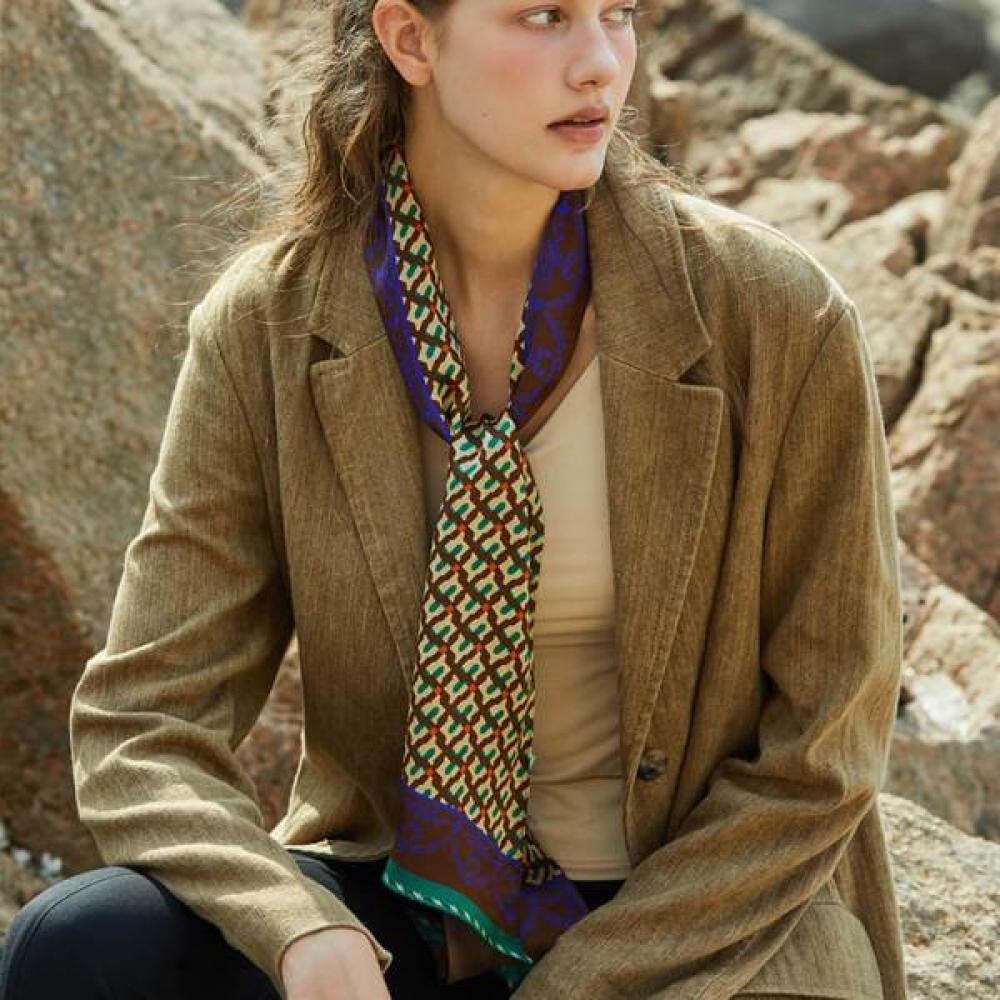Ana Maison Retro Silk Long Petit Scarf Pml 1429