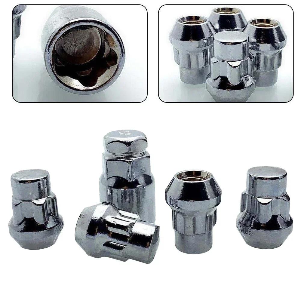 

4Pcs X 1.5 Locking Wheel Nuts Tapered Key Anti-theft Tire Locks Screwed Wheel Locks For Ford For Honda For Nissan For Toyota M14x1.5